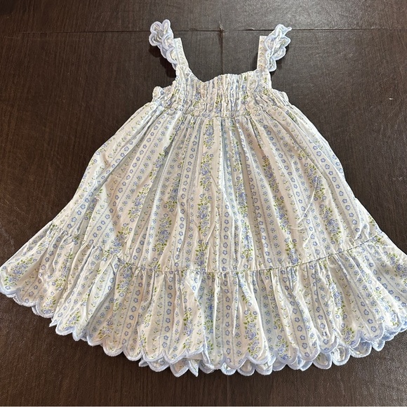Sincerly Jules Other - Sincerely Jules Girl Floral White and Blue Kids Dress Sz 5T